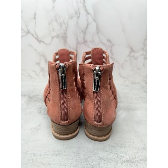 Vince Camuto Gladiator Sandals Womens Revey Coral Leather Open Toe Wedges - Picture 8 of 12
